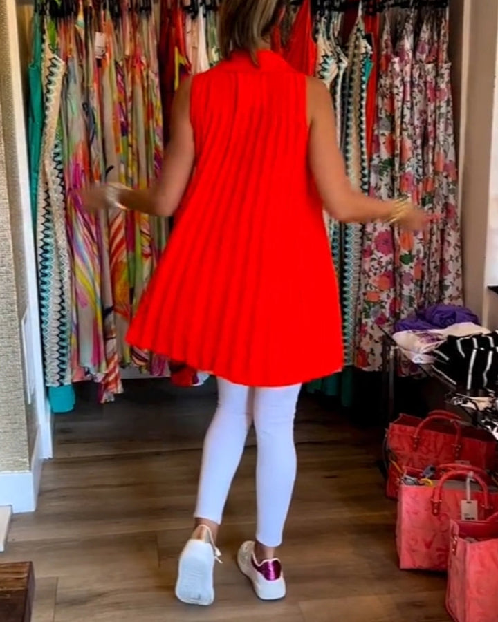 Label Noir Amsterdam™ | Mouwloze top met ruches en revers