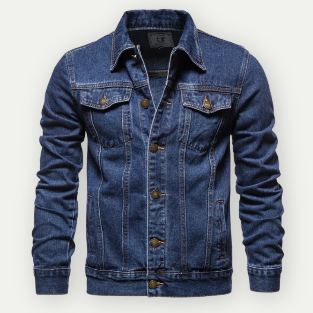 Label Noir Amsterdam™ | Klassieke Spijker Truckerjas Voor Heren