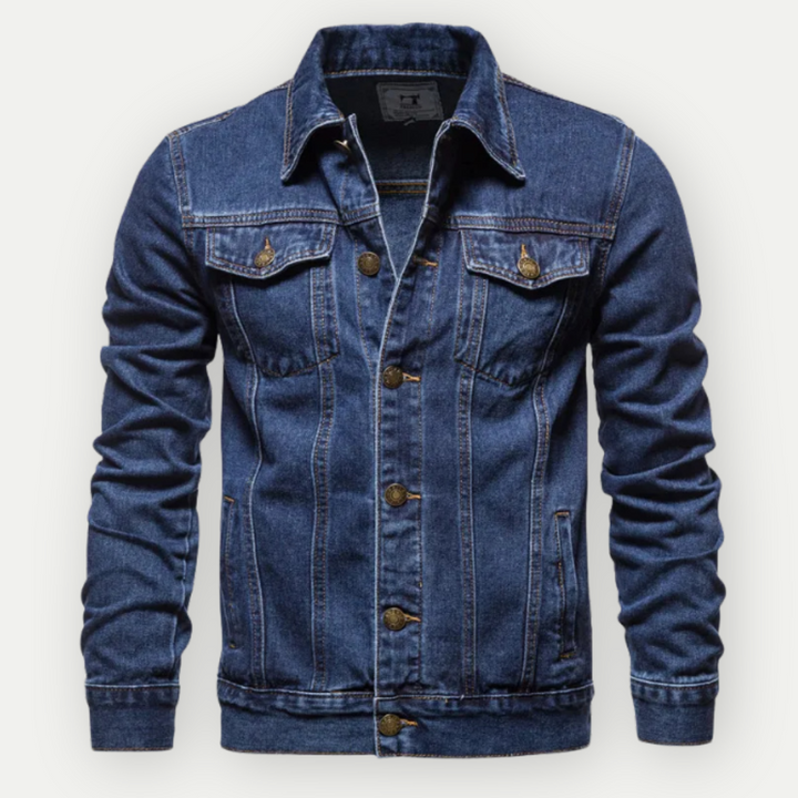 Label Noir Amsterdam™ | Klassieke Spijker Truckerjas Voor Heren