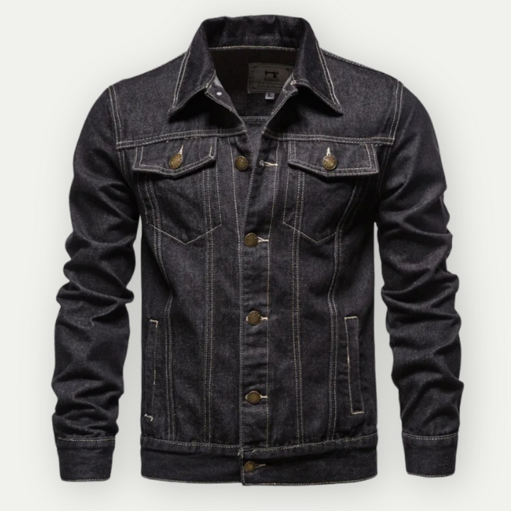 Label Noir Amsterdam™ | Klassieke Spijker Truckerjas Voor Heren