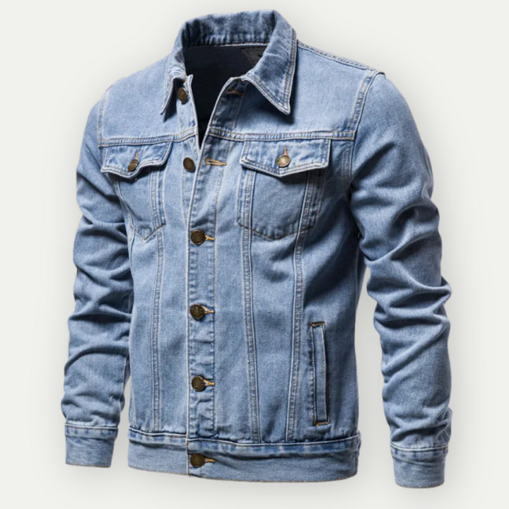 Label Noir Amsterdam™ | Klassieke Spijker Truckerjas Voor Heren