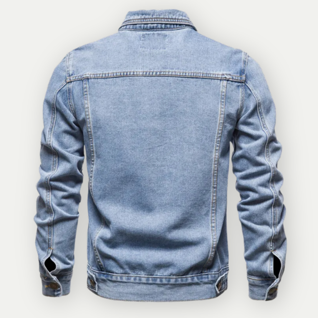 Label Noir Amsterdam™ | Klassieke Spijker Truckerjas Voor Heren
