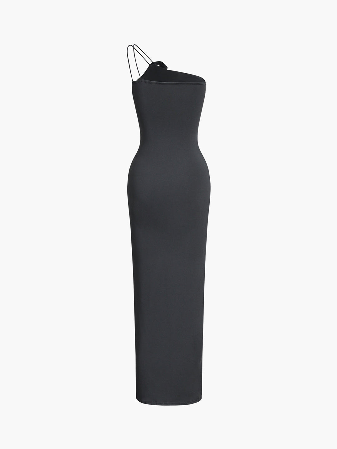 Label Noir Amsterdam™ | Off Shoulder Rozen Decor Midi Jurk met Ruches