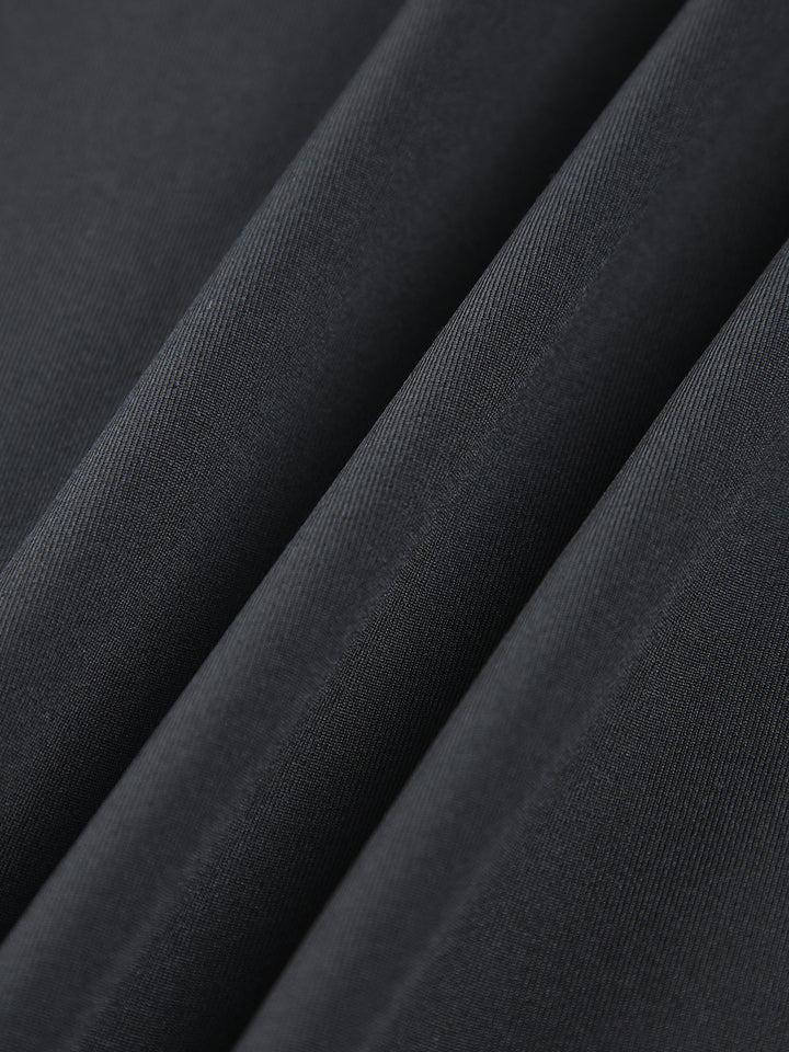 Label Noir Amsterdam™ | Off Shoulder Rozen Decor Midi Jurk met Ruches