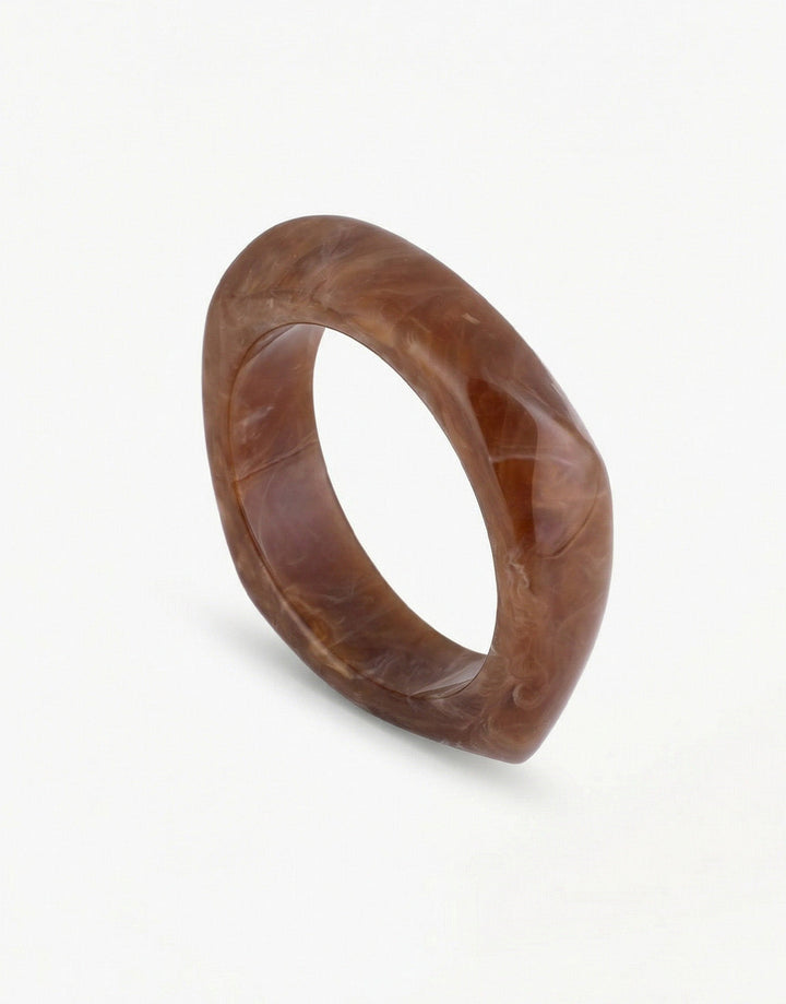 Bruine Grote Bangle - Armband