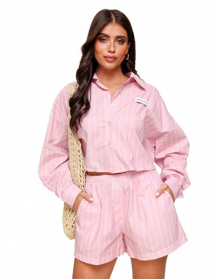 Baby Roze Gestreepte - Short