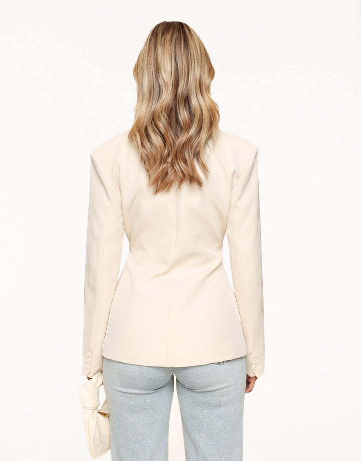 Beige Classic Getailleerde - Blazer