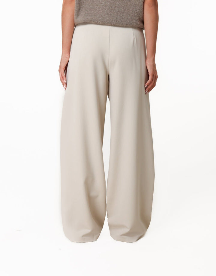 Beige Plooien - Pantalon