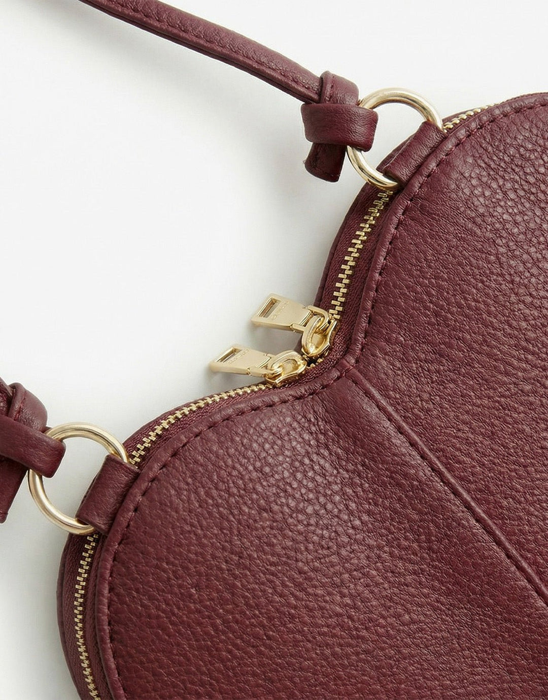 Bordeaux Leren Hart - Tas