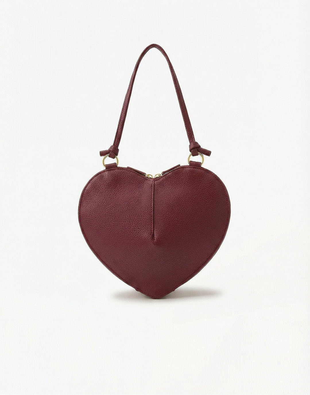 Bordeaux Leren Hart - Tas
