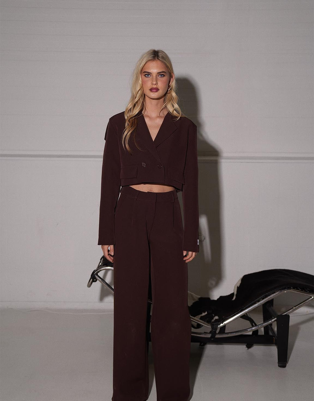 Bruine F/W Edit Hoge Taille - Pantalon
