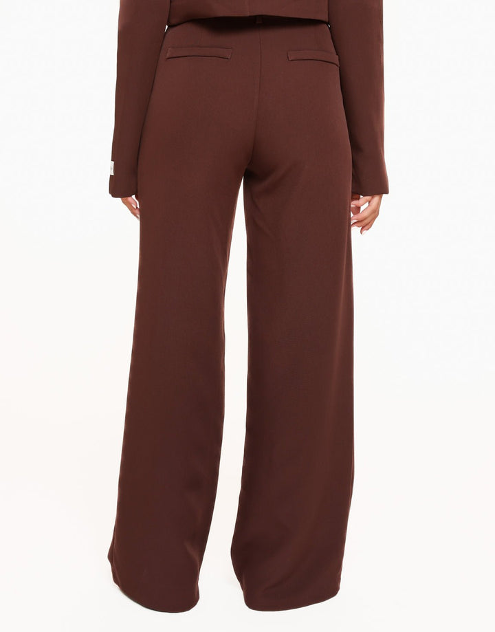 Bruine F/W Edit Hoge Taille - Pantalon