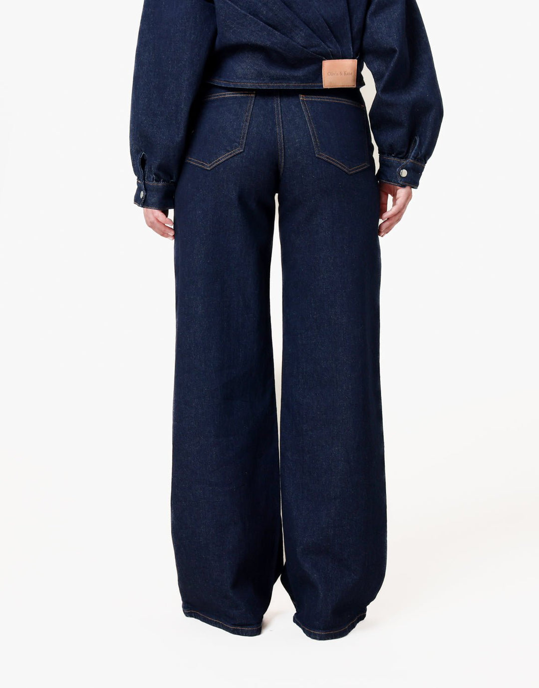 Donkerblauwe Denim Bomber - Set
