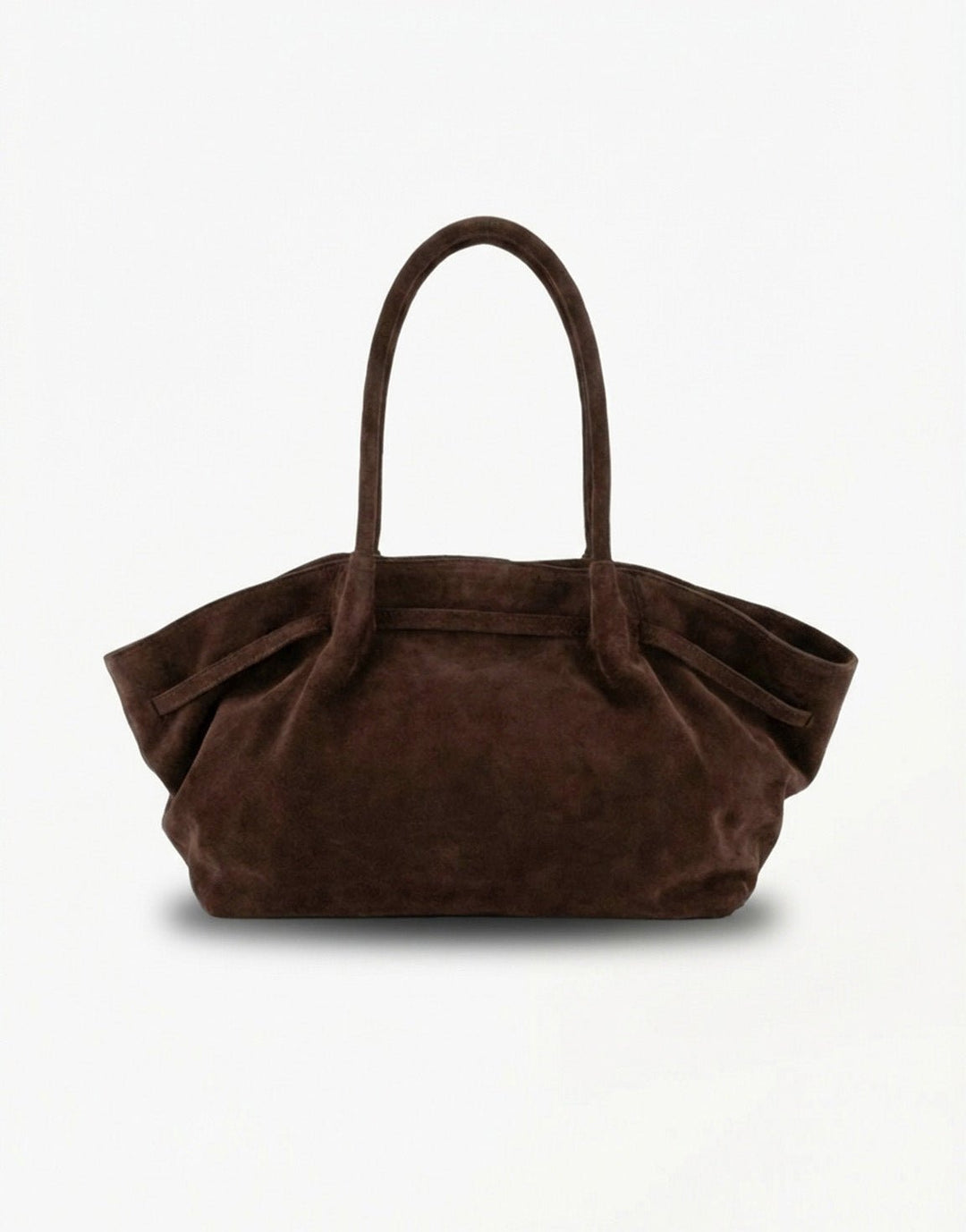 Donkerbruine Grote Suede Shopper - Tas