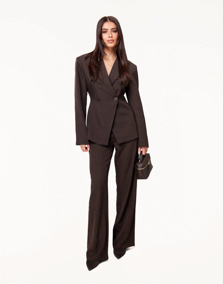 Donkerbruine Luxe Getailleerde - Blazer