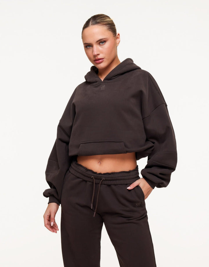 Donkerbruine Oversized Jogging - Hoodie