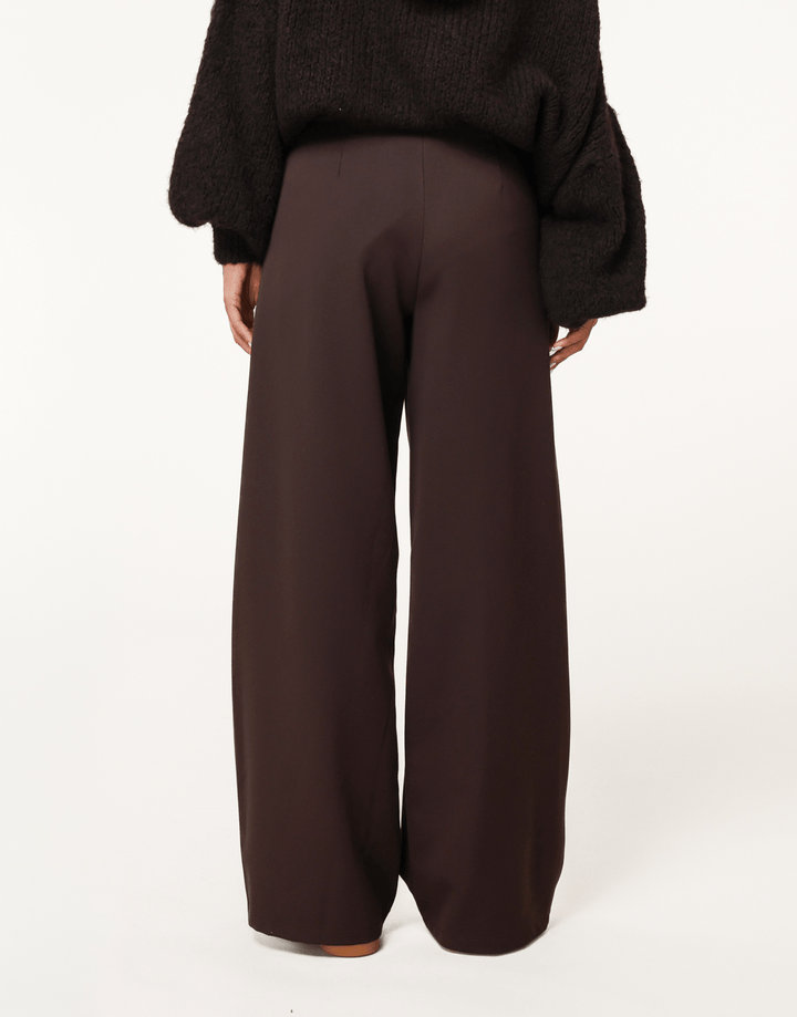 Donkerbruine Plooien - Pantalon
