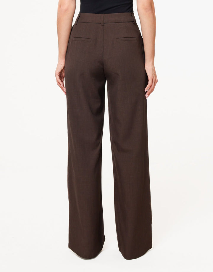 Donkerbruine Luxe Rechte - Pantalon