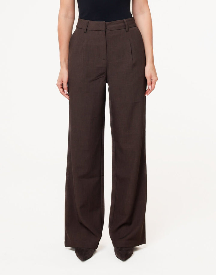 Donkerbruine Luxe Rechte - Pantalon