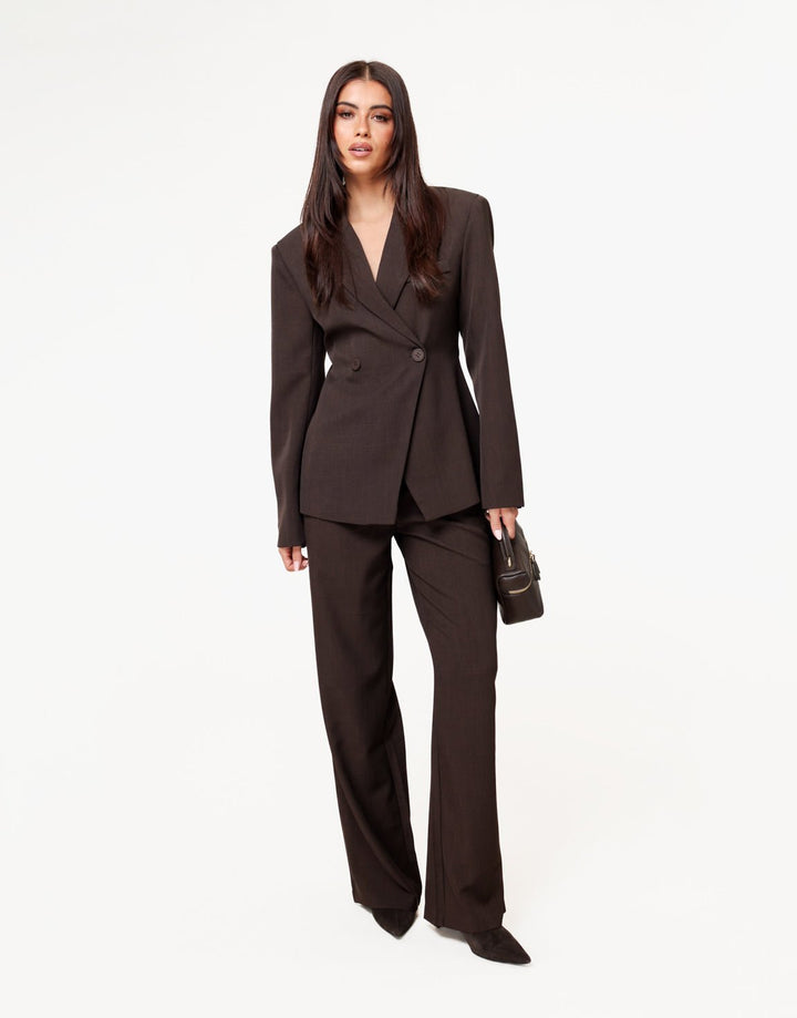 Donkerbruine Luxe Rechte - Pantalon
