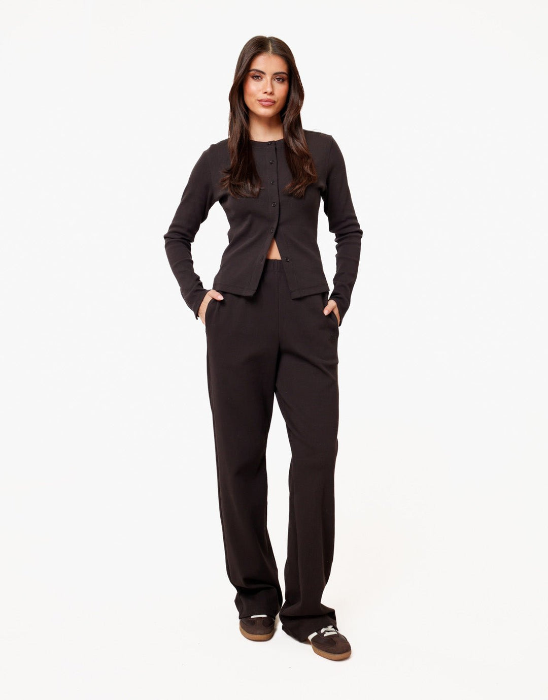 Donkerbruine Ribbel Lounge - Top