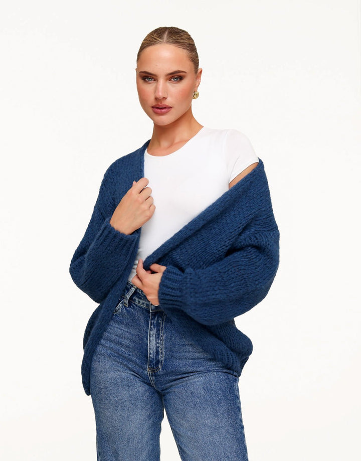 Jeansblauwe Wollen - Vest