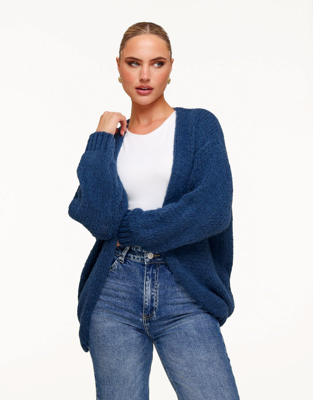 Jeansblauwe Wollen - Vest