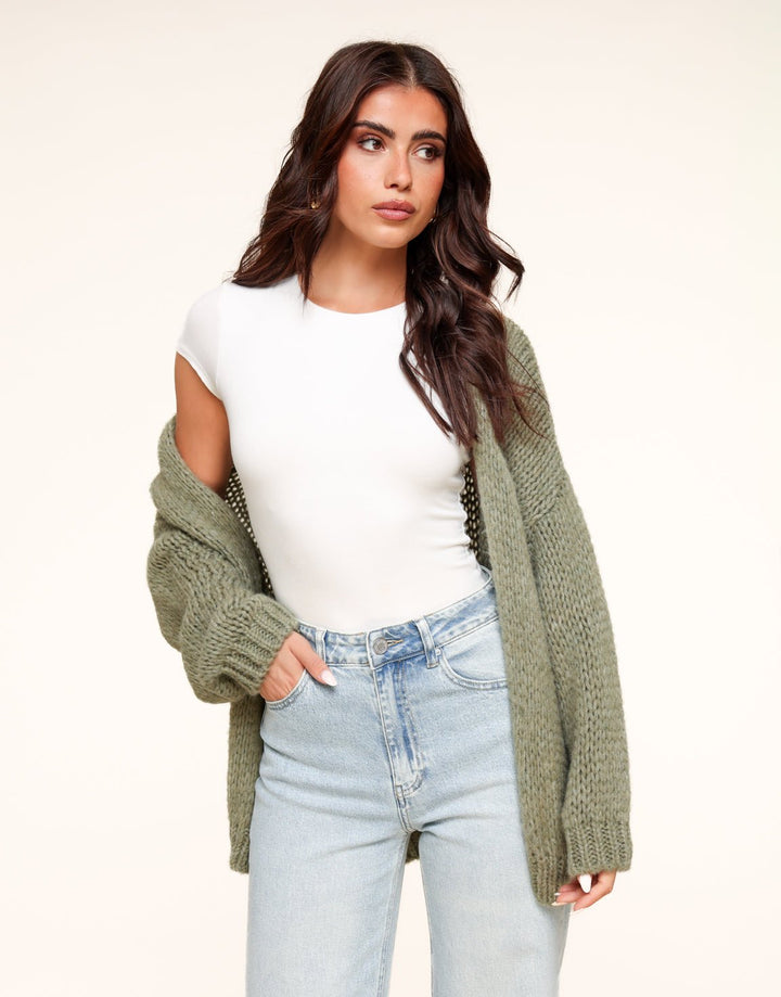 Lichte Army Groene Wollen - Vest