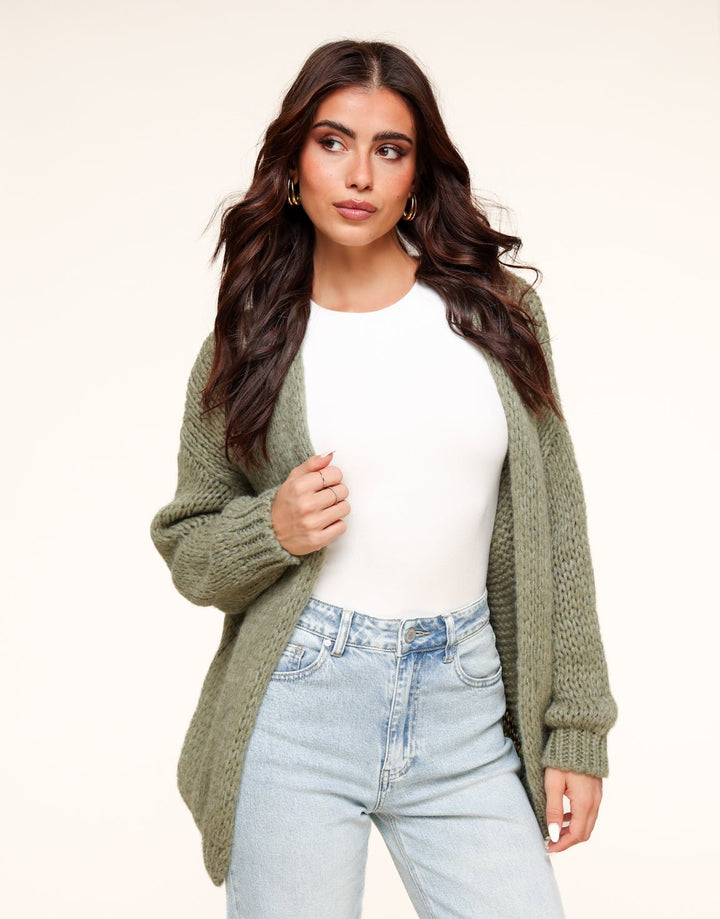Lichte Army Groene Wollen - Vest