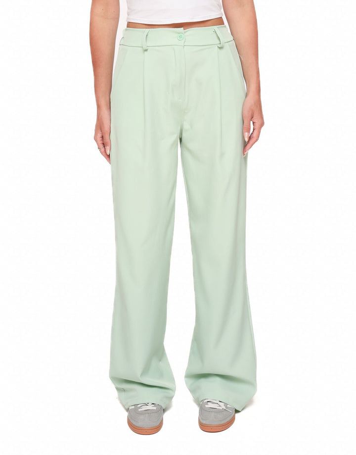 Mintgroene Moderne Elastiek Band - Pantalon