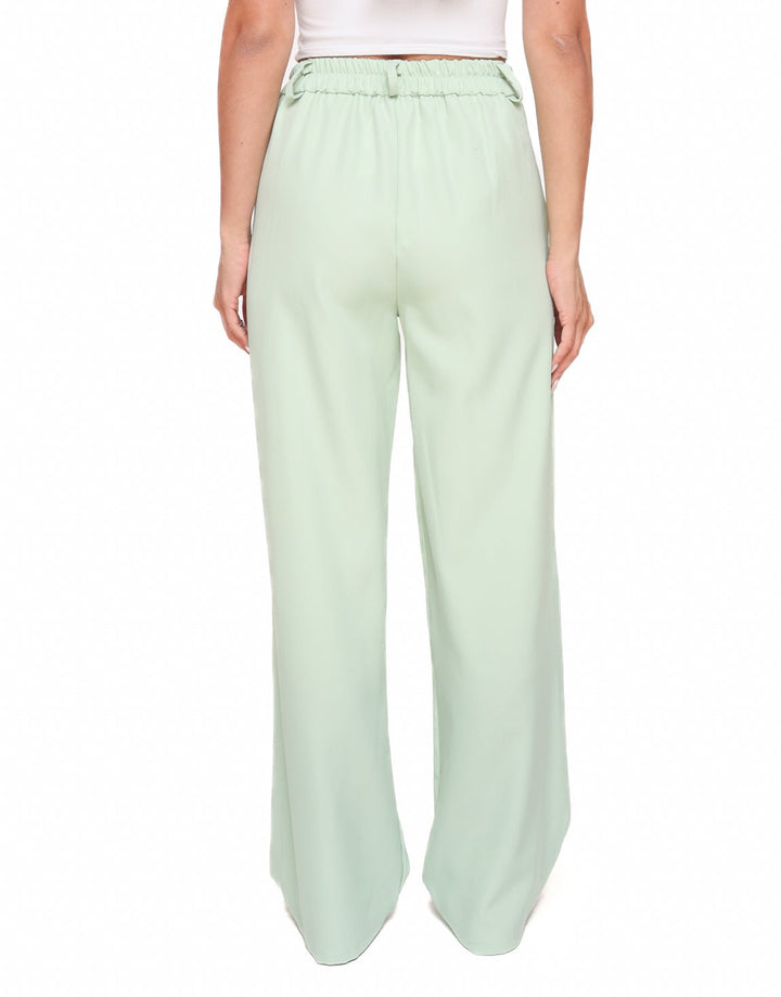 Mintgroene Moderne Elastiek Band - Pantalon