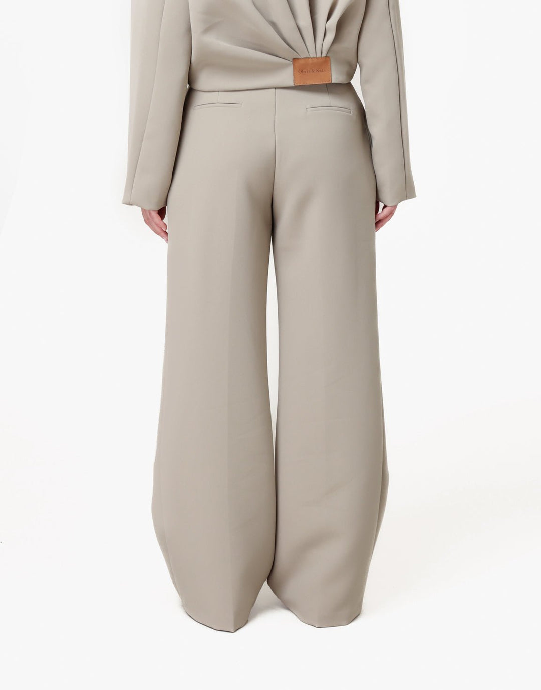 Taupe Premium Detail Blazer - Set