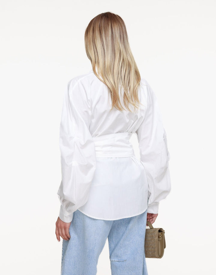 Witte Gestrikte - Blouse