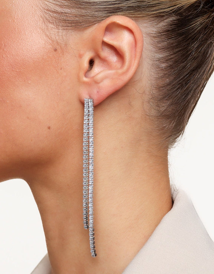 Zilveren Strass Stenen - Oorbellen