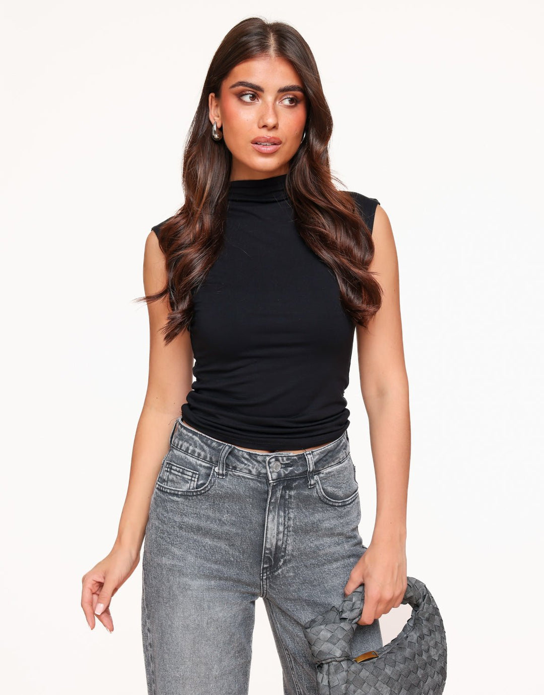 Zwarte Col SS - Top