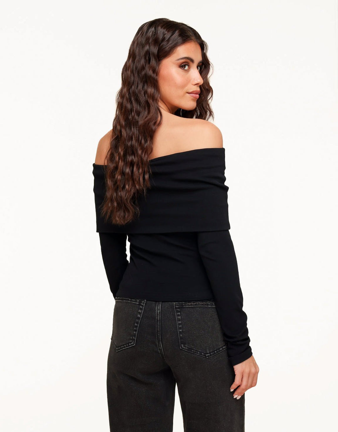 Zwarte Off Shoulder - Top