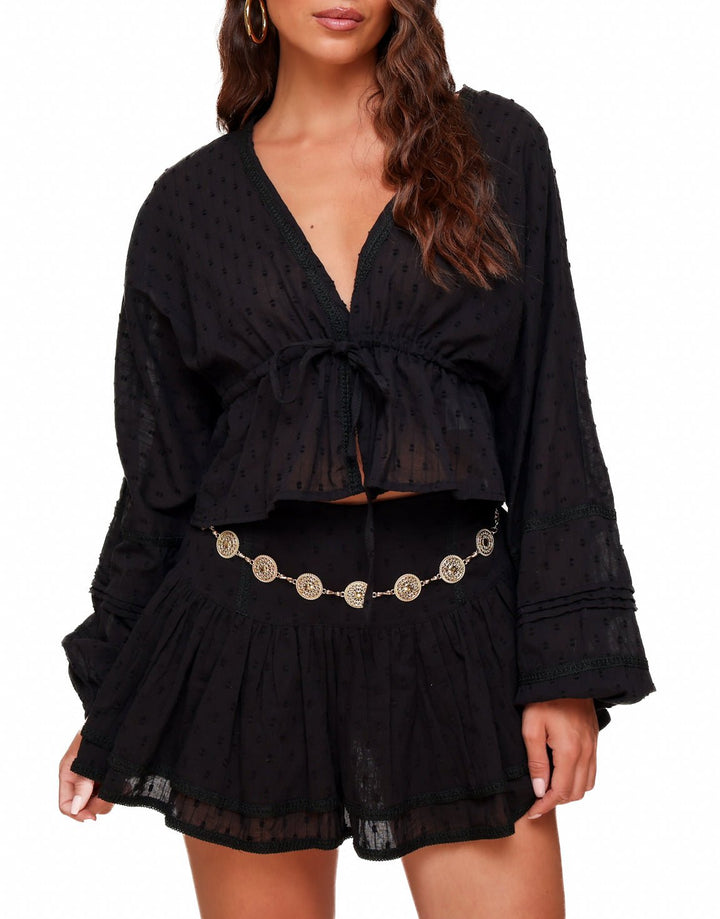 Zwarte Petite Ruffel - Skort