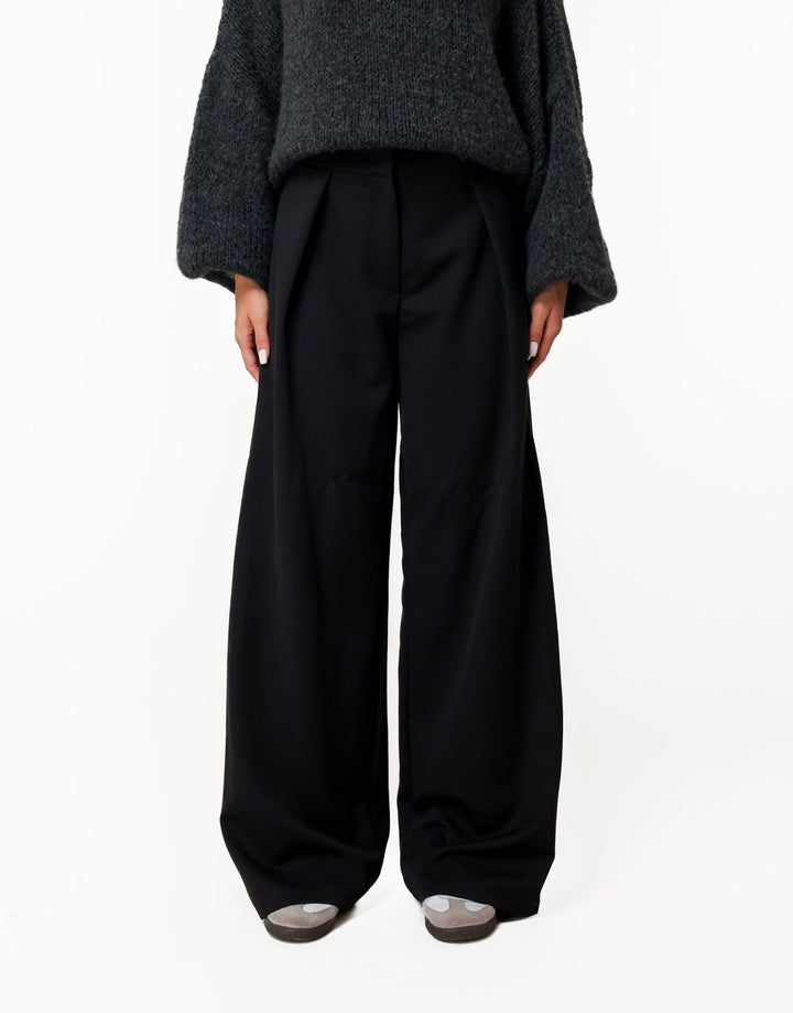 Zwarte Plooien - Pantalon